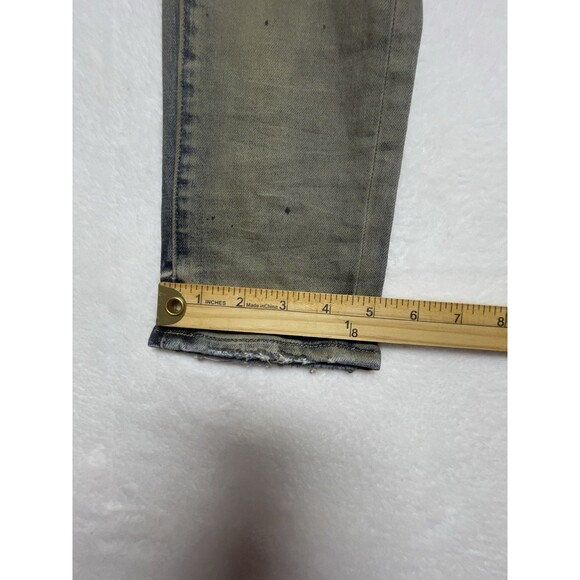 Purple-Brand P001 Slim Fit Indigo Oil Repair Men's Size 29x32 Distressed Jeans - Picture 7 of 15